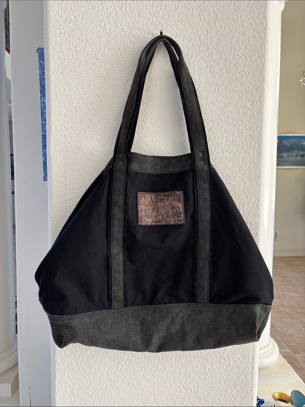 Black Canvas Tote Bag